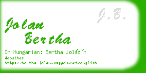 jolan bertha business card